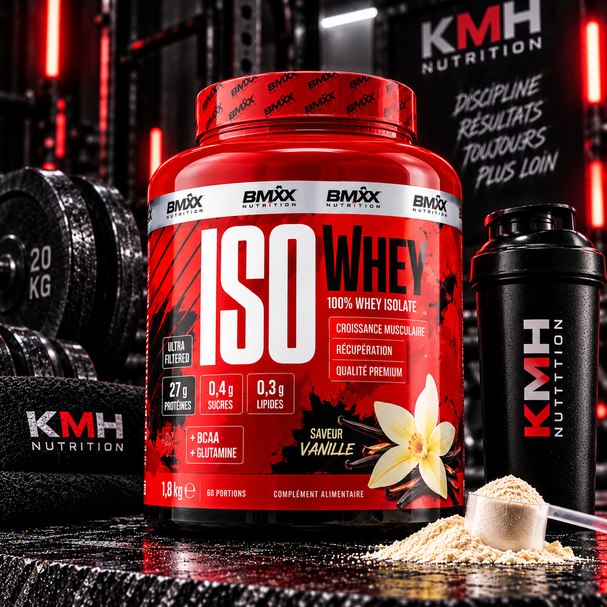 ISO Whey 1800g – Isolat Natif Haute Teneur en Protéines