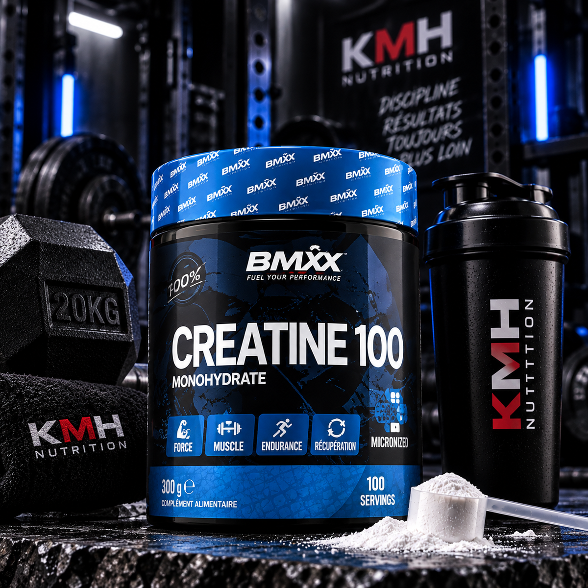 Créatine Monohydrate Pure en Poudre 300g