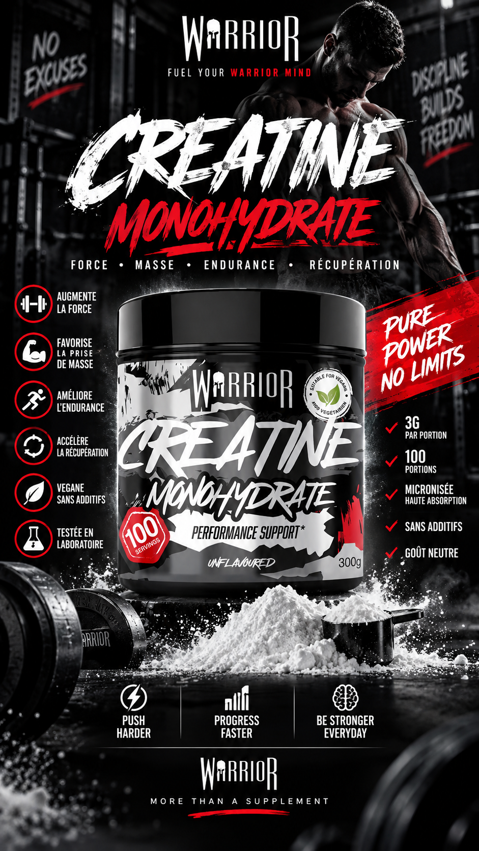 Warrior Créatine Monohydrate