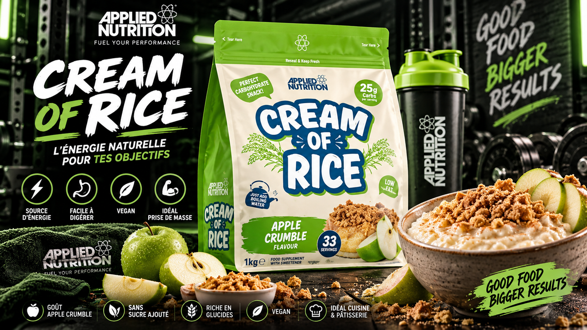 Applied Nutrition Complément de Crème de Riz Apple Crumble, 1kg