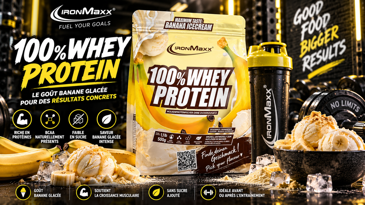 IronMaxx 100% Whey Protein Glace à la banane