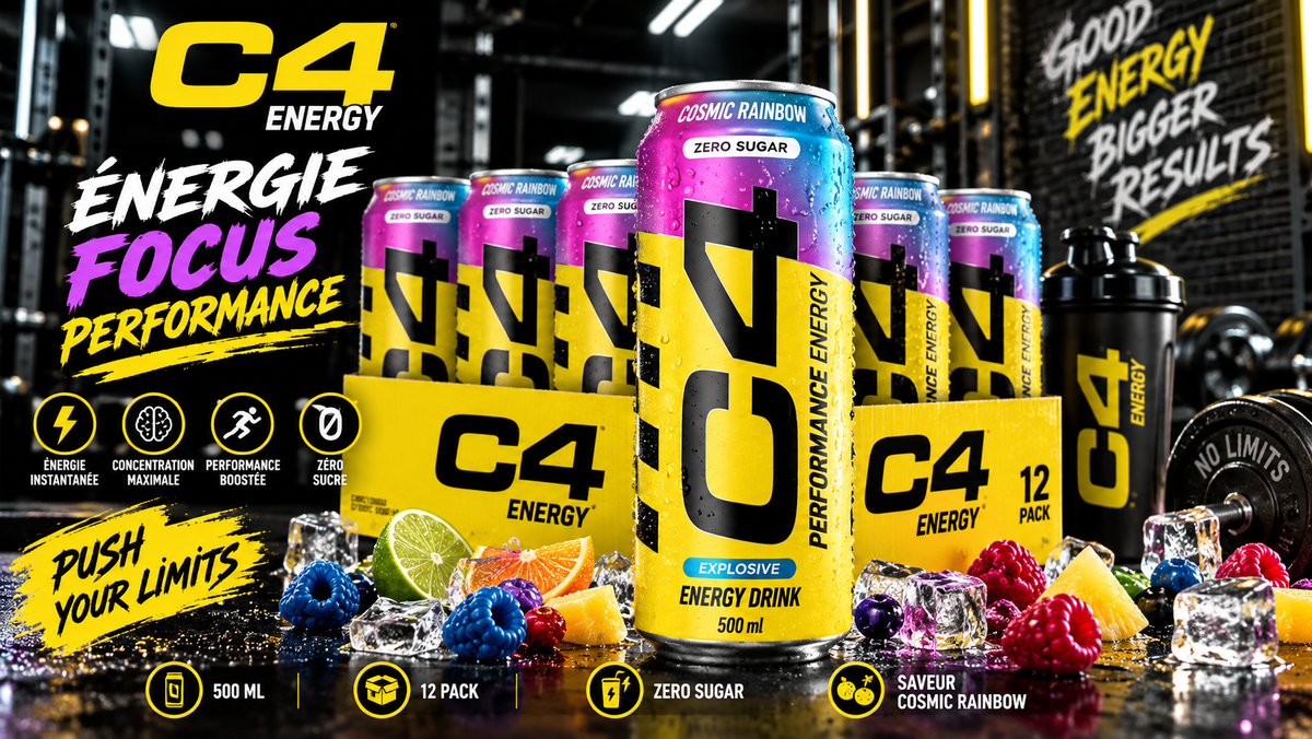 Cellucor C4 Performance Energy Carbonated 500ml x 12 Cosmic Rainbow Multi-ling