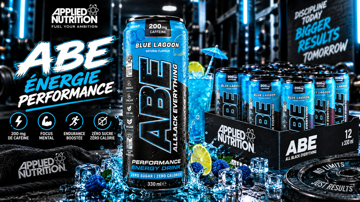 Applied Nutrition ABE Energy + Performance Cans, Blue Lagoon - 12 x 330 ml.